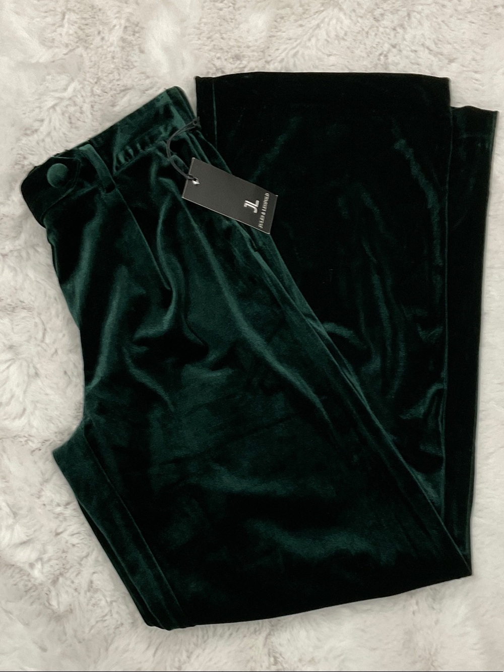 Jules & Leopold Dark Green Velvety Pants
